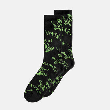 Medias Thrasher Gonz Logo Black/Green