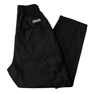 Pantalón Baggy Cargo 4bidden Skateshop x Plag's Negro