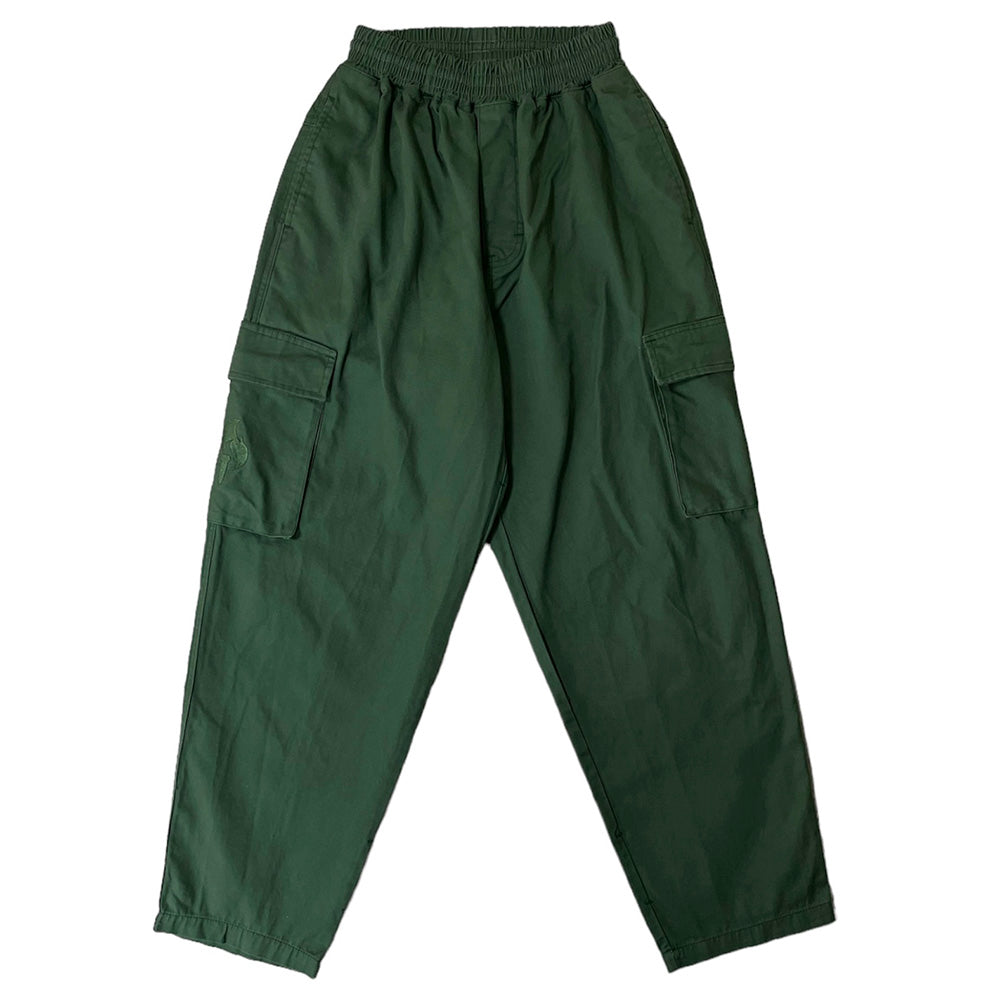 Pantalón Baggy Cargo 4bidden Skateshop x Plag's Verde
