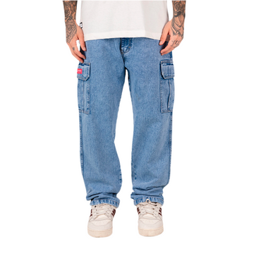 Pantalón Cargo Jean Overtake Retro Blue