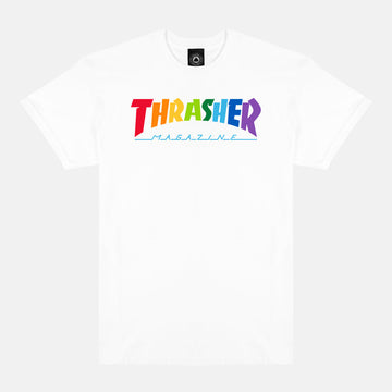Polo Thrasher Rainbow Mag White
