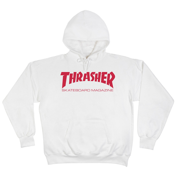 Polera Con Capucha Thrasher Skate Mag White/Red