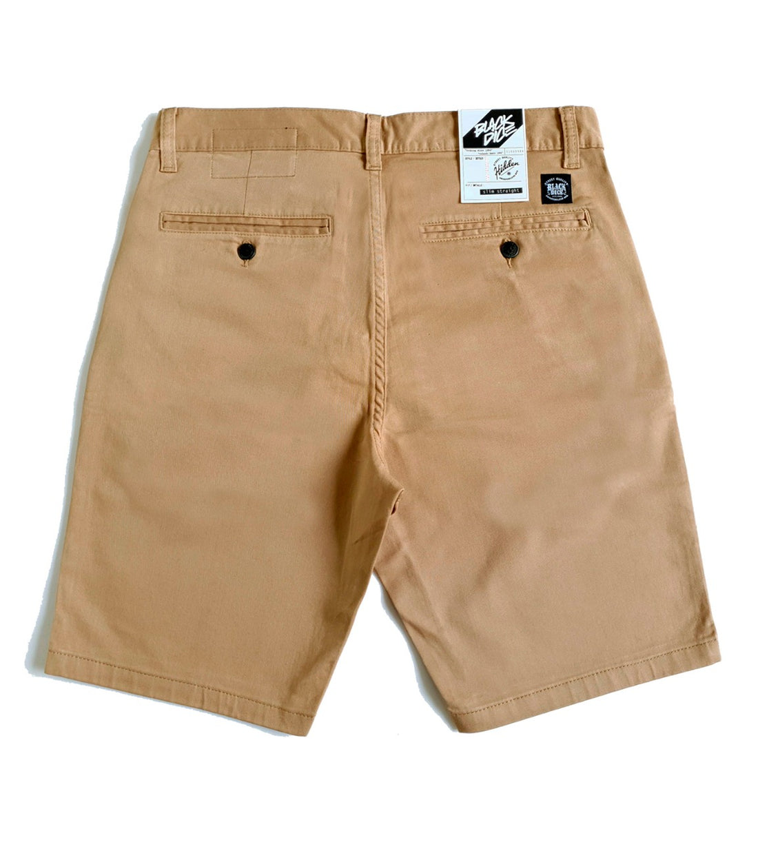Short Black Dice Chino Beige