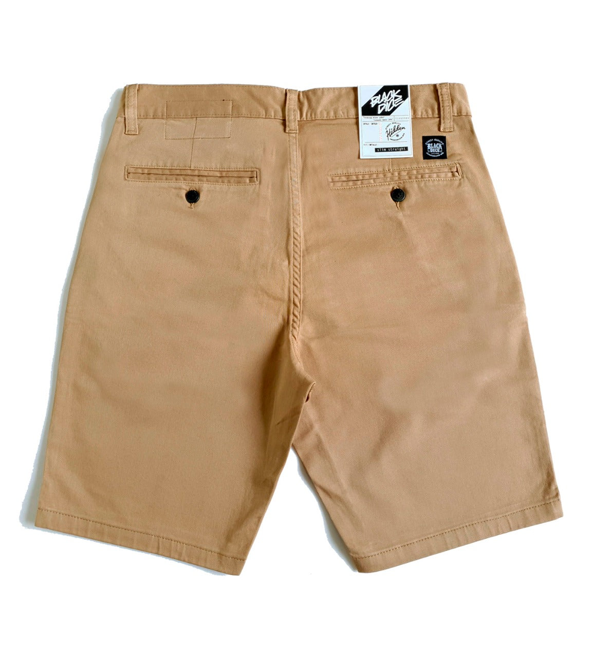 Short Black Dice Chino Beige