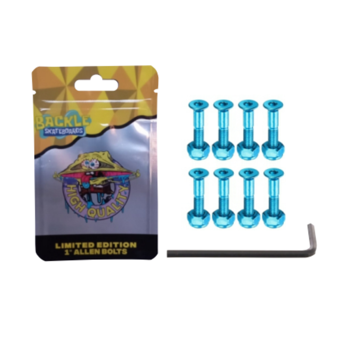 Estoboles Allen Backle Metallic Blue 1 pulgada para skate