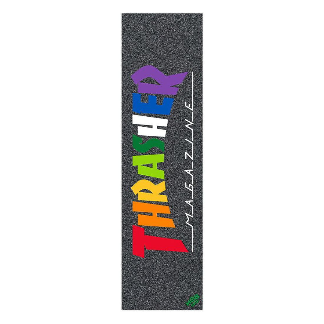 Lija Mob Grip Thrasher Rainbow Mag con logo multicolor para skate