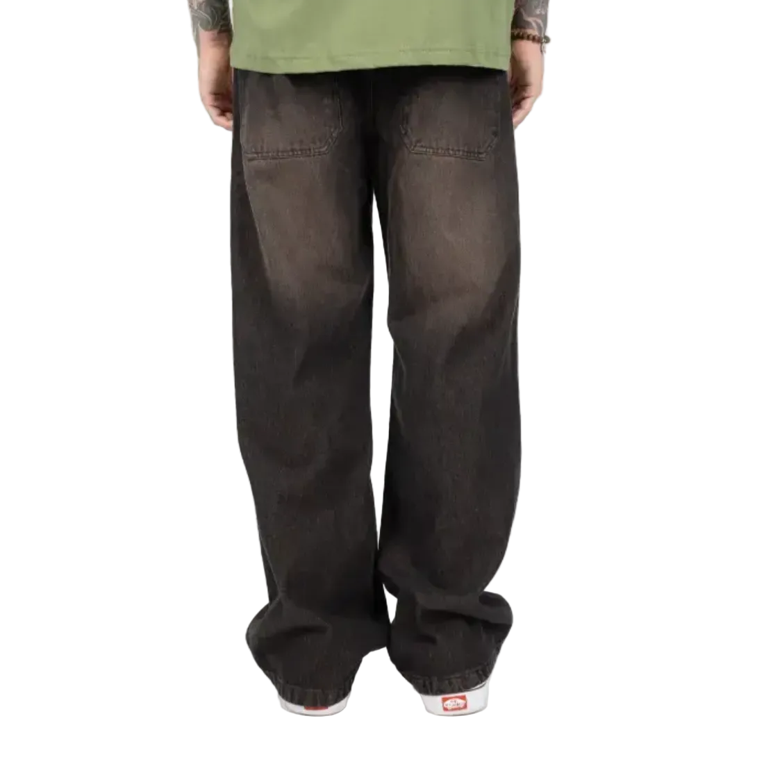 Pantalón Baggy Denim Overtake Washed Brown