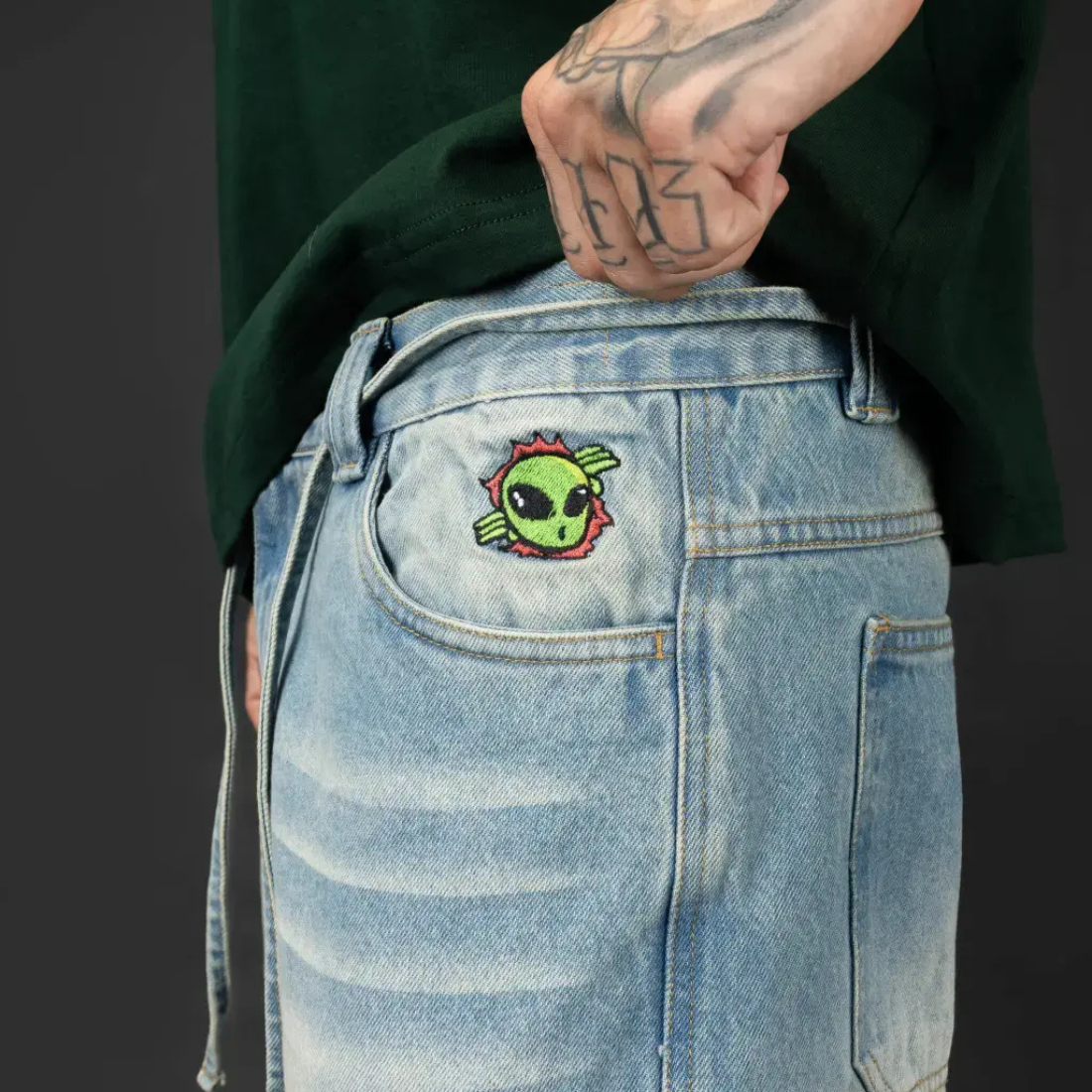 Pantalón Baggy Denim Overtake Washed Light