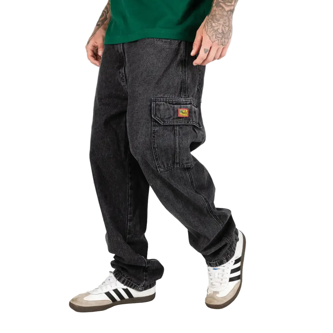 Pantalón Cargo Denim Overtake Retro Black