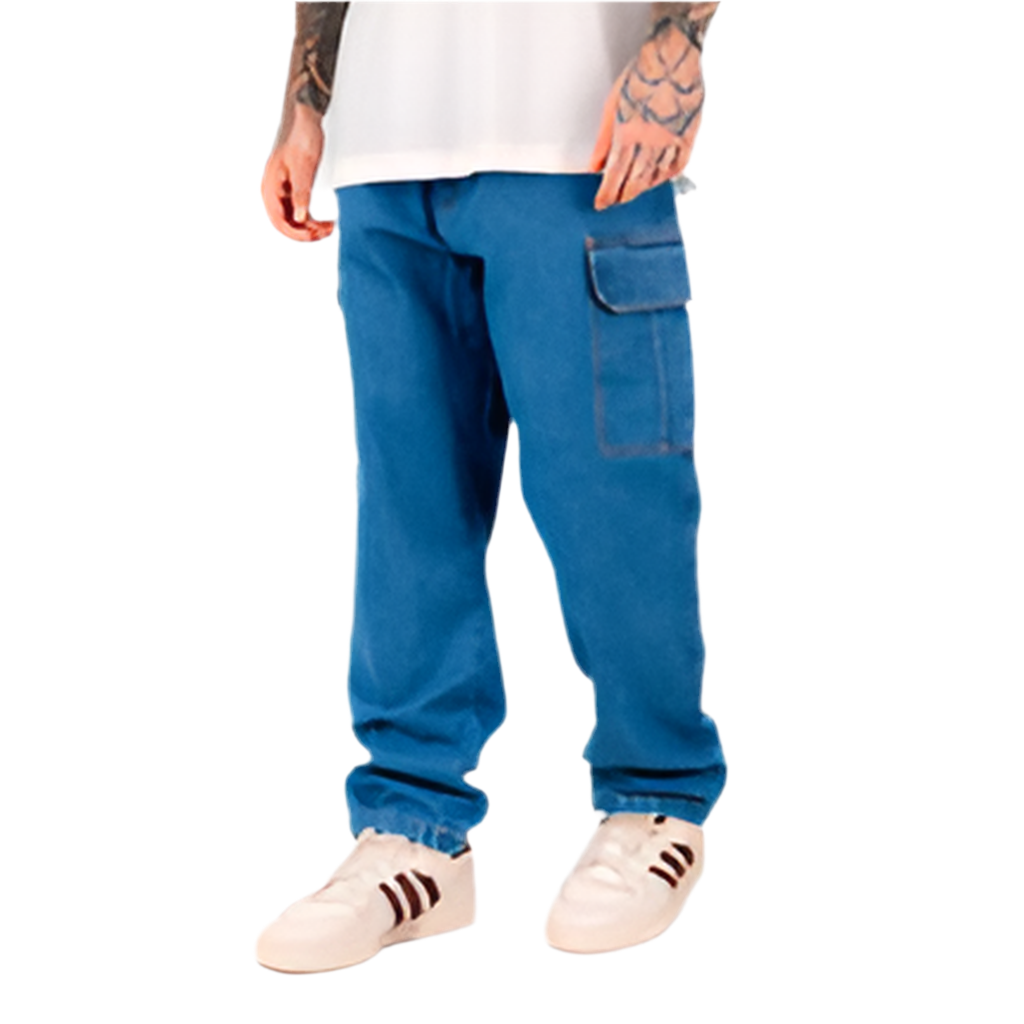 Pantalón Cargo Jean Overtake Blue