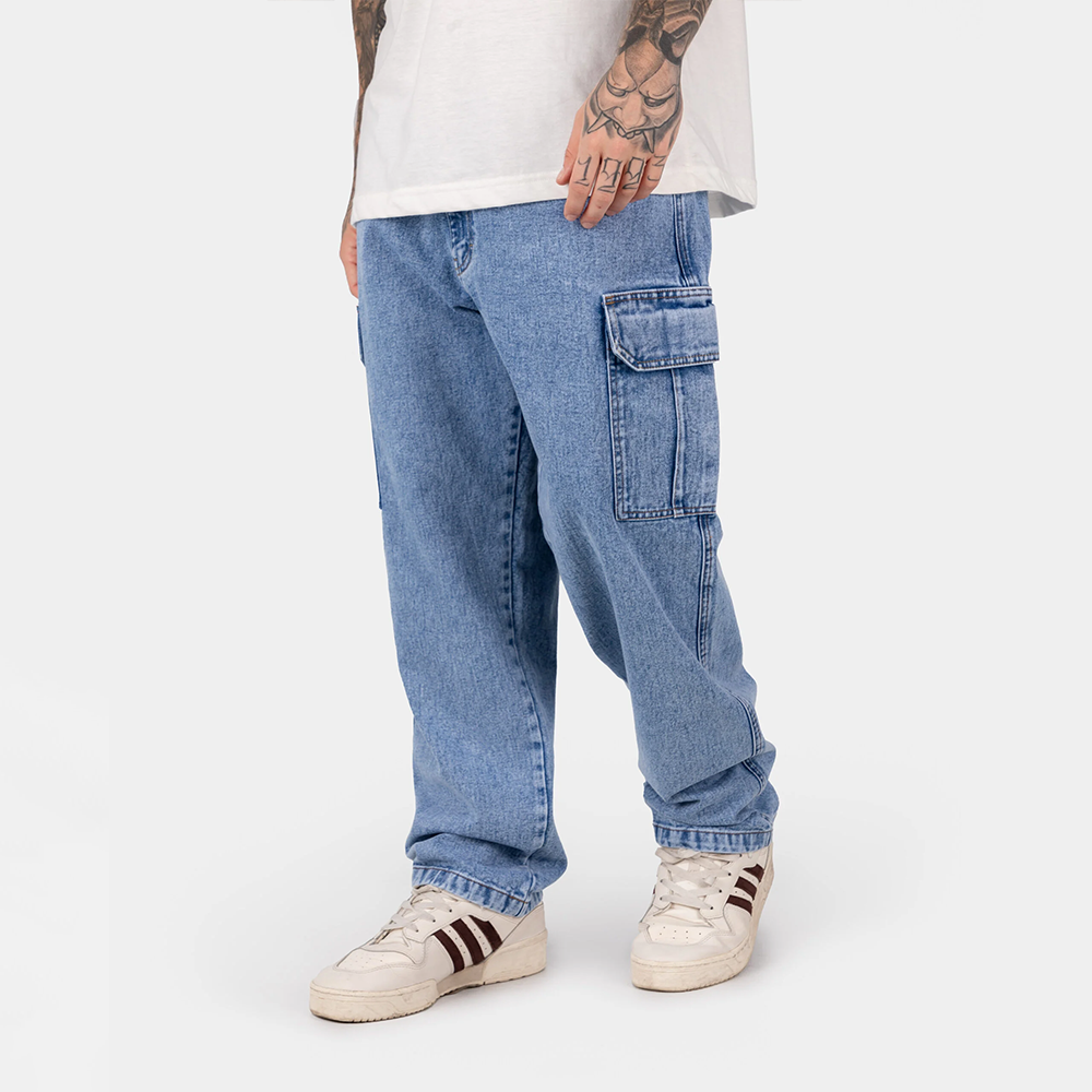 Pantalón Cargo Jean Overtake Retro Blue