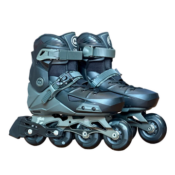 Patines urbanos OLLIE Black Grey expansibles 36-39 con chasis de aluminio y ruedas 76 mm