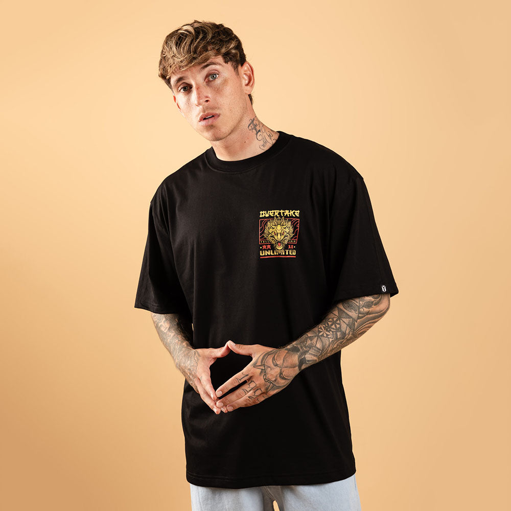 Polo Oversize Overtake Black Dragon
