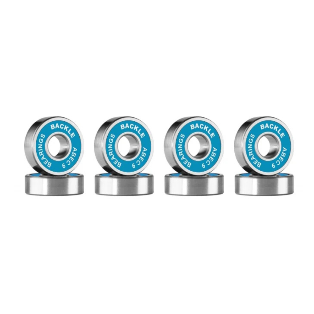 Rodamientos Backle ABEC 9 Blue con sello azul en set de 8 unidades