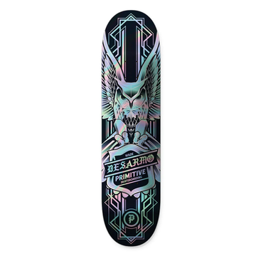 Tabla Primitive Spectra Wade Desarmo Owl 8.125 negra con gráfico iridiscente de búho