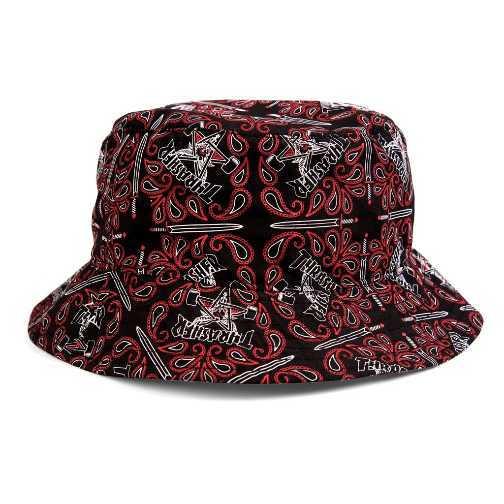 Bandana Bucket Hat Black/Red