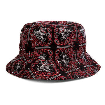 Bandana Bucket Hat Black/Red