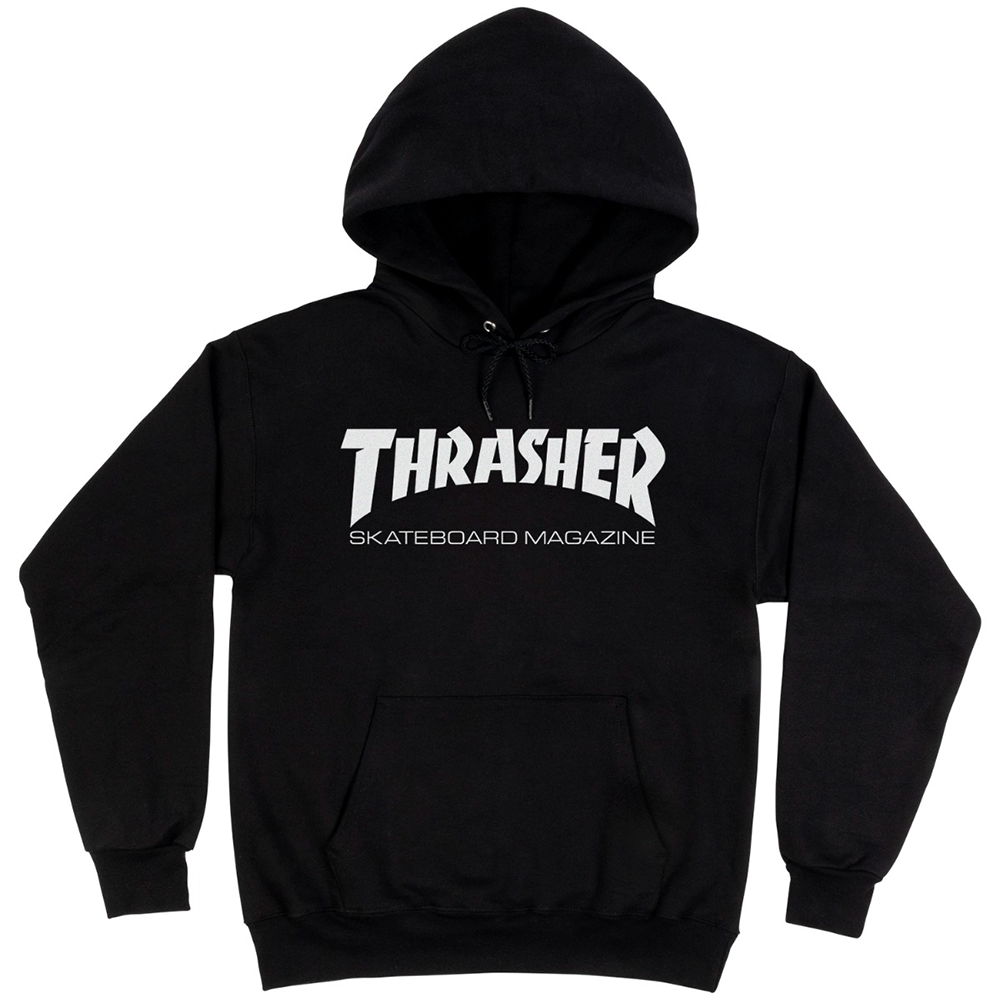 Polera Con Capucha Thrasher Skate Mag Black