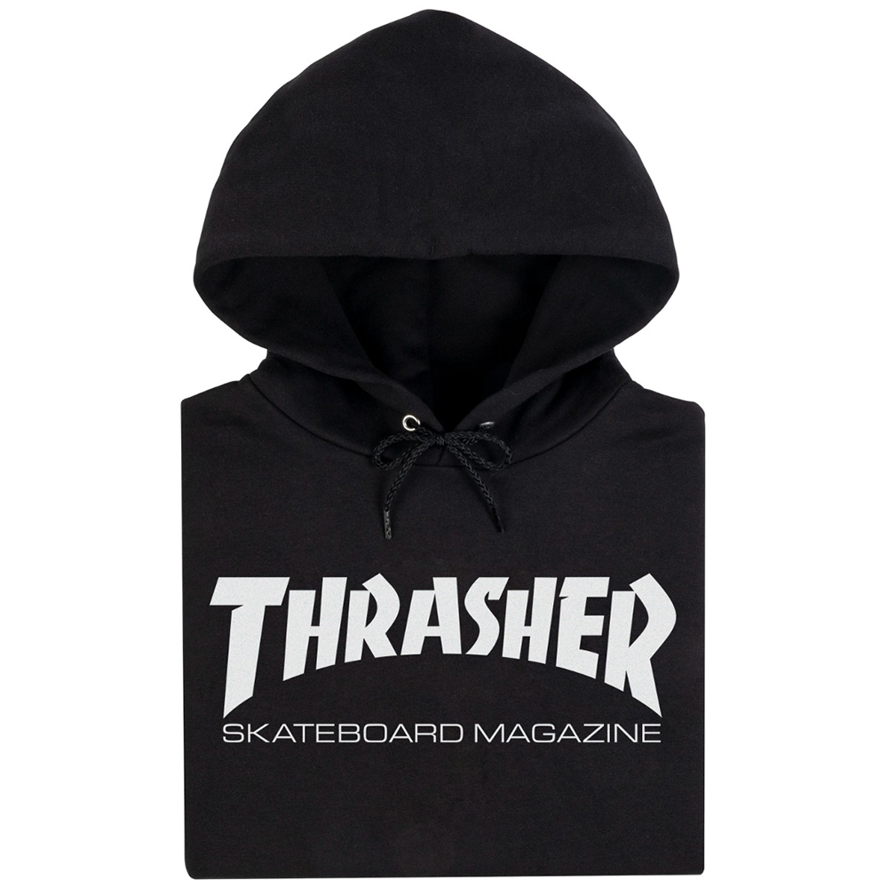 Polera Con Capucha Thrasher Skate Mag Black