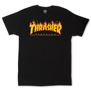 Polo Thrasher Flame Logo Black