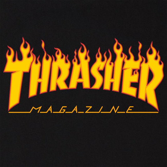 Polo Thrasher Flame Logo Black