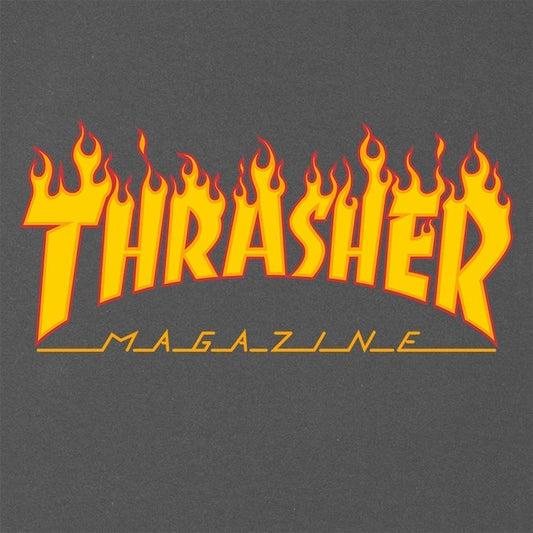Polo Thrasher Flame Logo Charcoal