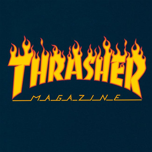 Polo Thrasher Flame Logo Navy