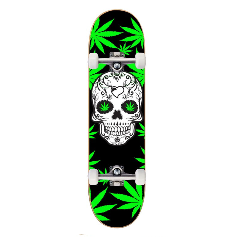 Skate Completo Backle Cannabis Skull