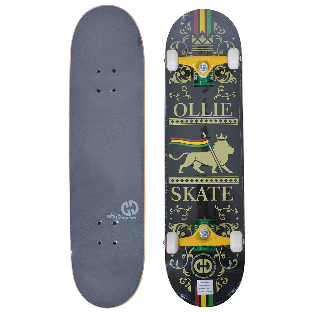 Skate completo Ollie Rasta King 7.75 pulgadas para principiantes con envío gratuito en Perú.